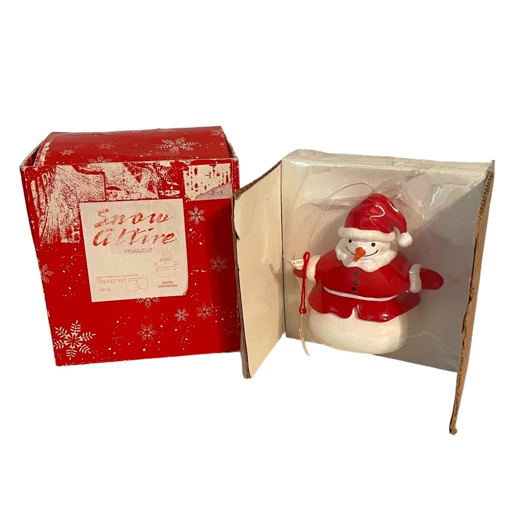 Department 56 Snow Attire Santa‎ Snowman Christmas Ornament